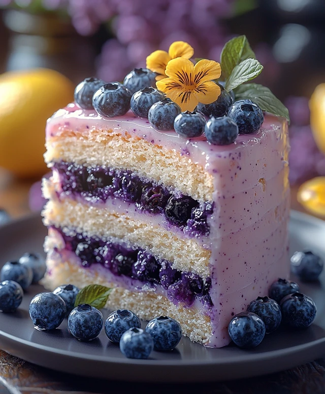 Blaubeer Zitronen Kuchen