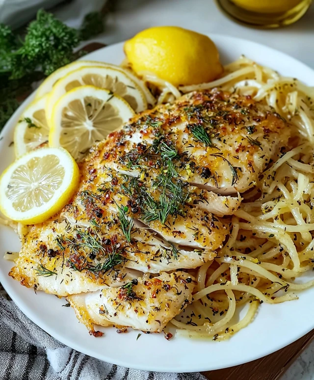 Gebackener Tilapia mit Dill