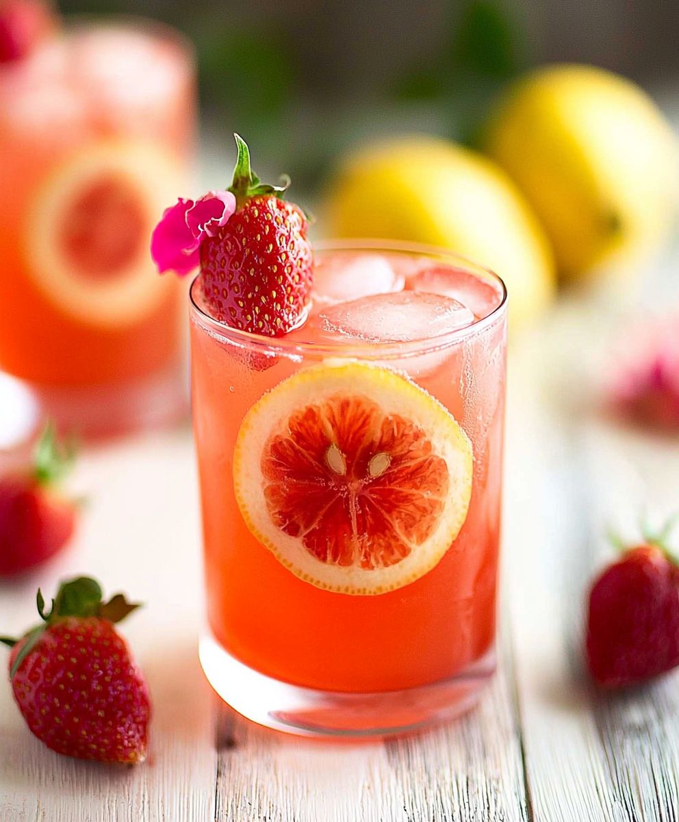 Erdbeer Rosen Limonade selber machen