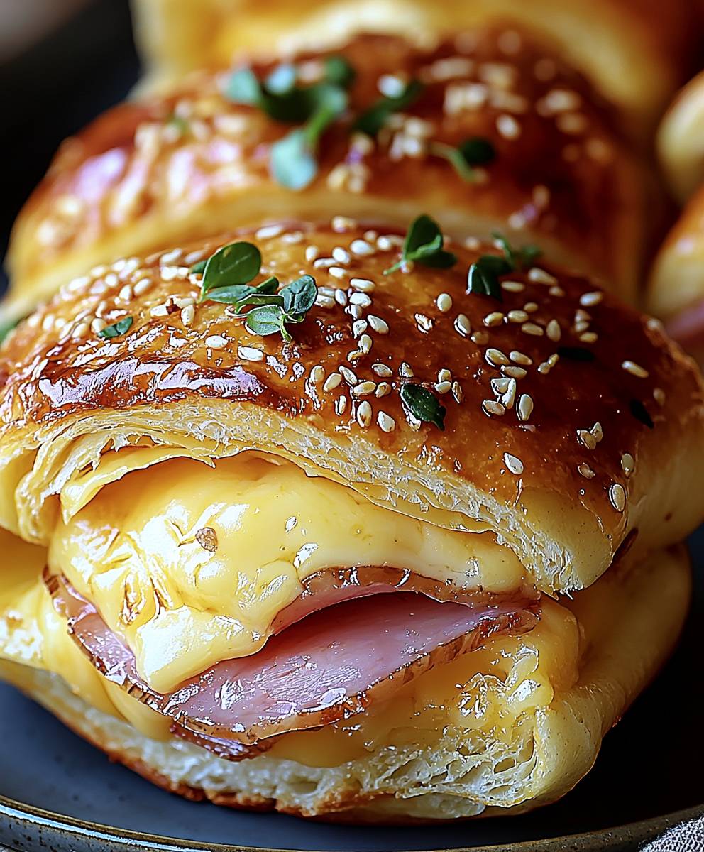 Schinken Käse Toast Rollen