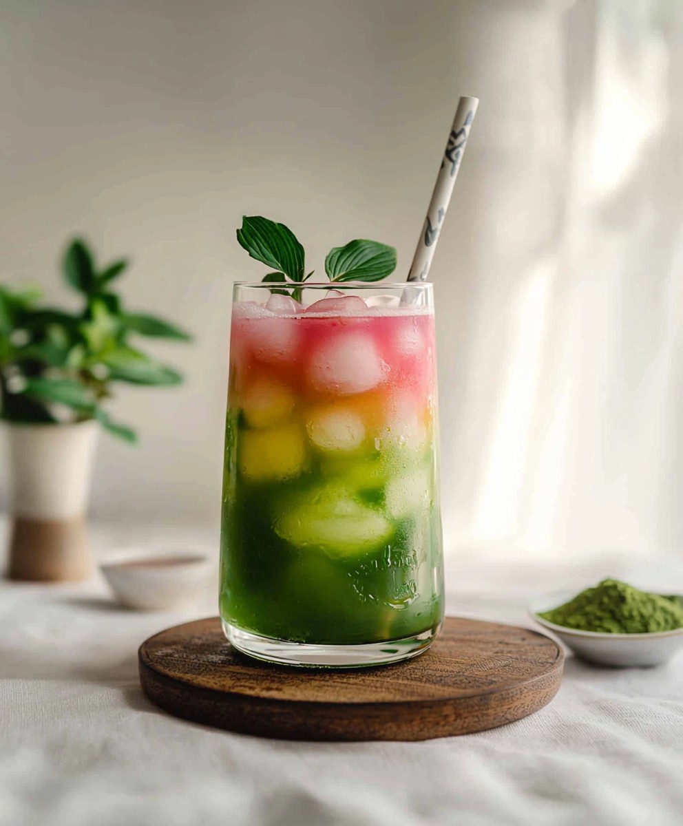 Matcha Kokoswasser Getränk