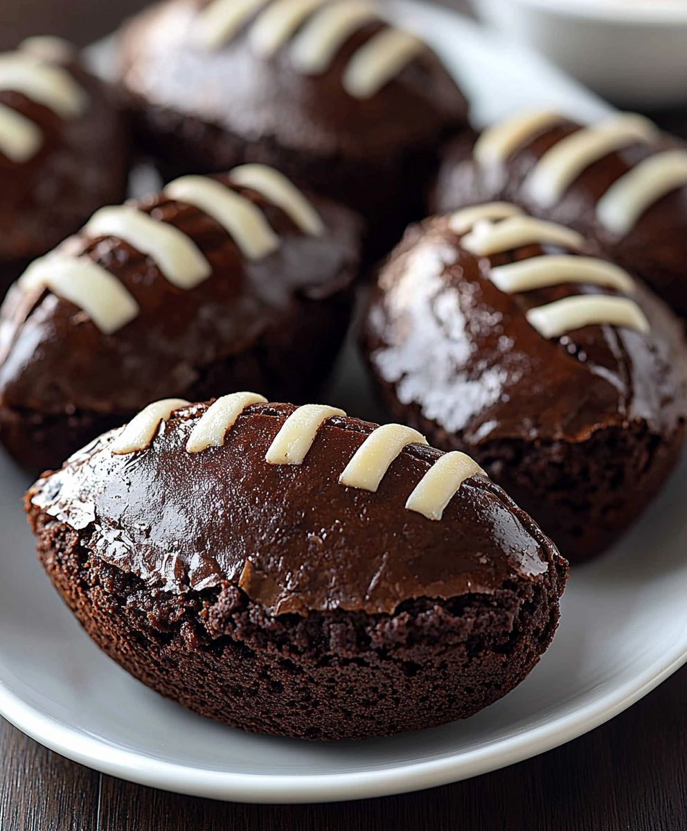 Fudgy Football Brownies