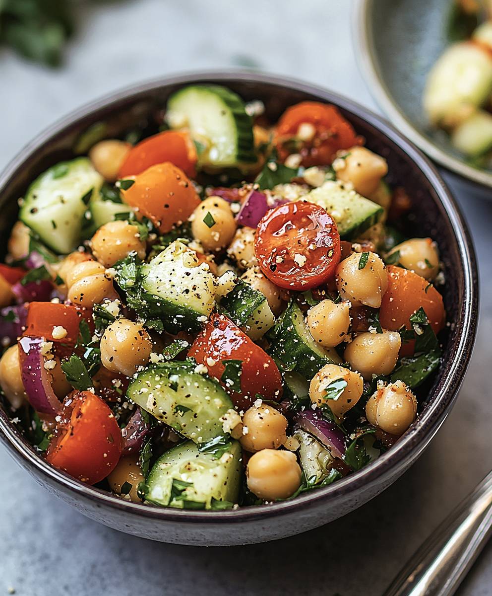 Mediterraner Kichererbsensalat