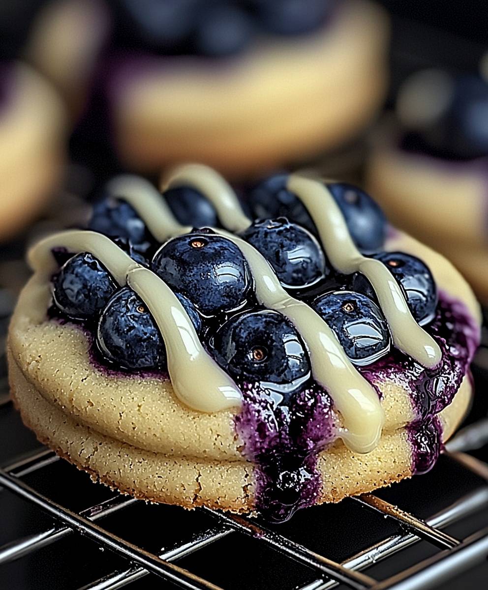 Blaubeer Käsekuchen Kekse