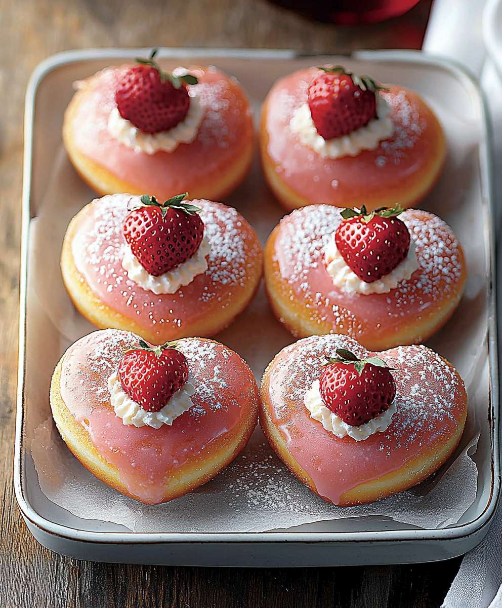 Erdbeer Käsekuchen Donuts
