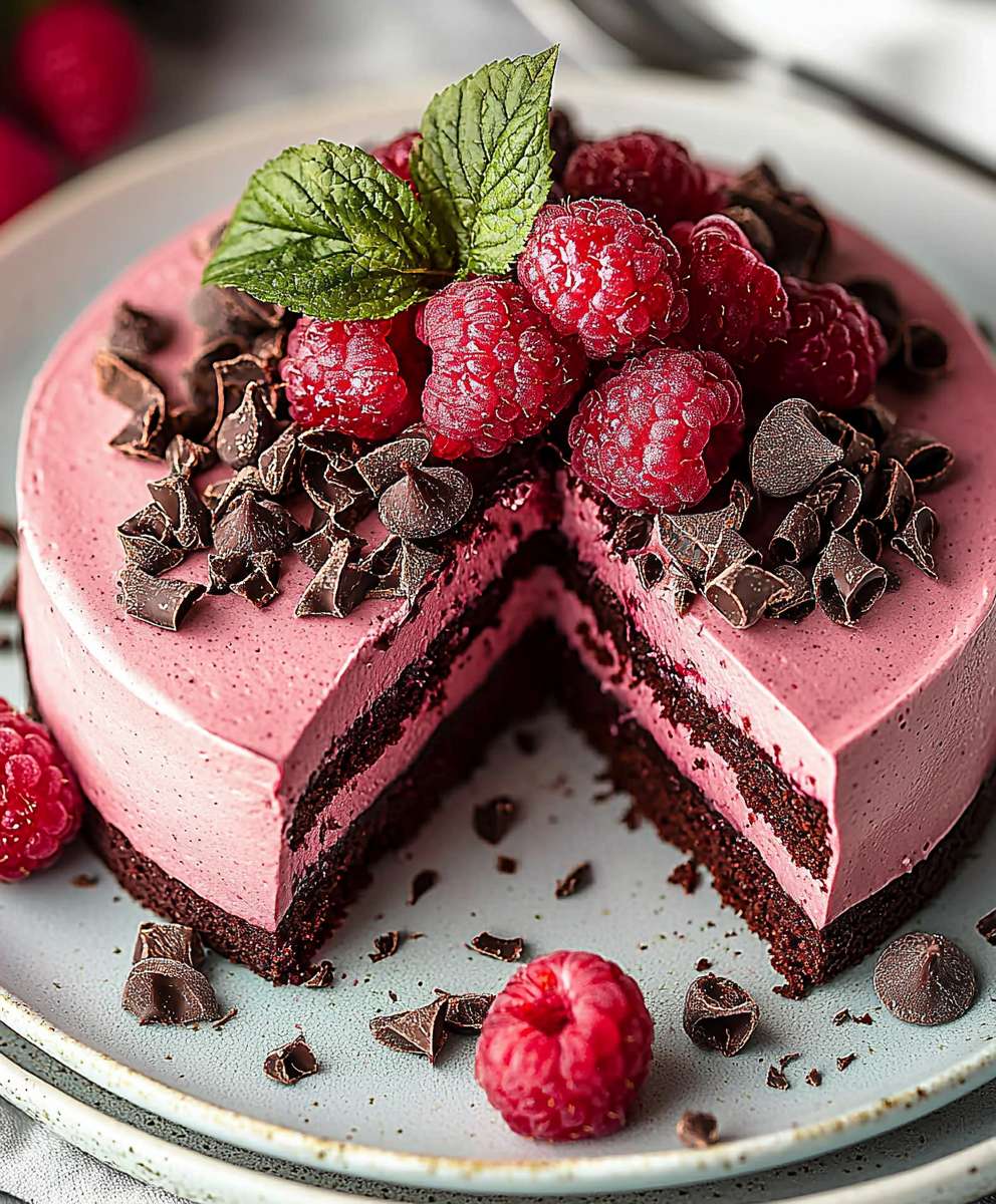 Schoko Himbeer Mousse Kuchen
