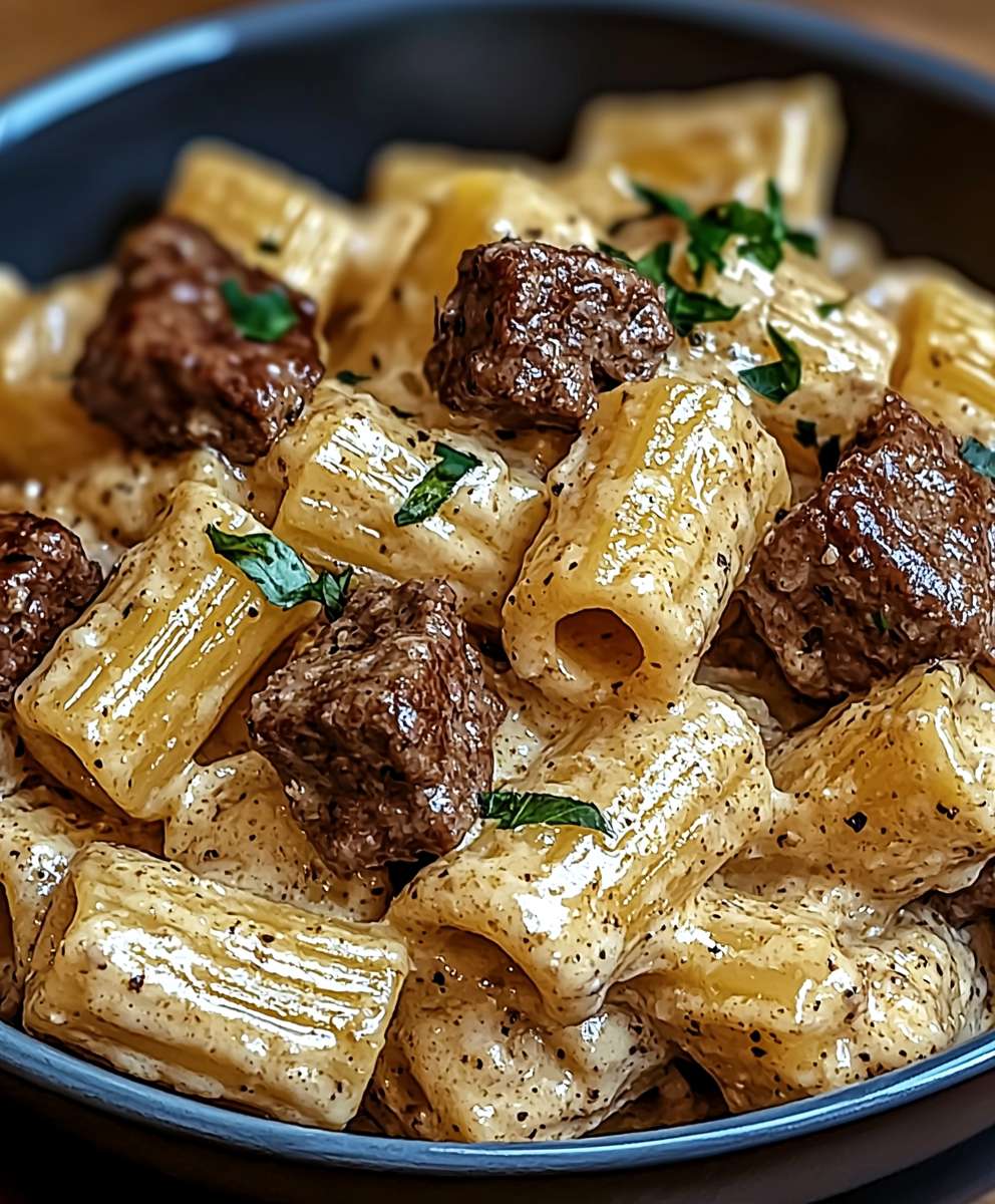 Parmesan Rindfleisch Rigatoni