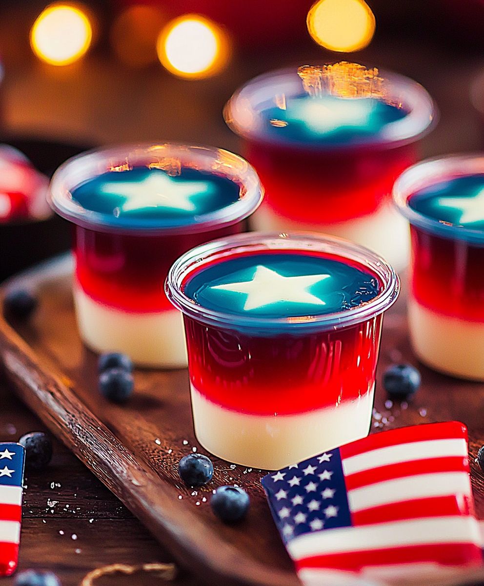 Amerikanische Flagge Jello Shots