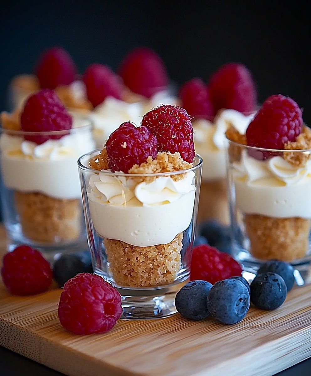 Mini Käsekuchen Parfaits ohne Backen