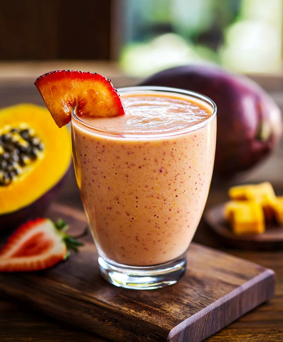 Erdbeer Papaya Smoothie