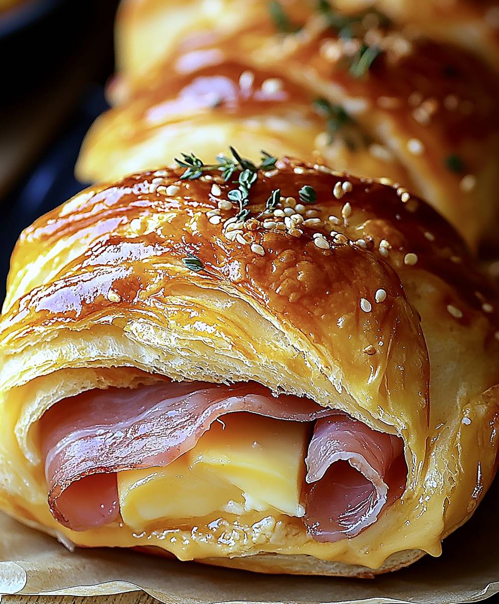 Schinken Käse Toast Rollen