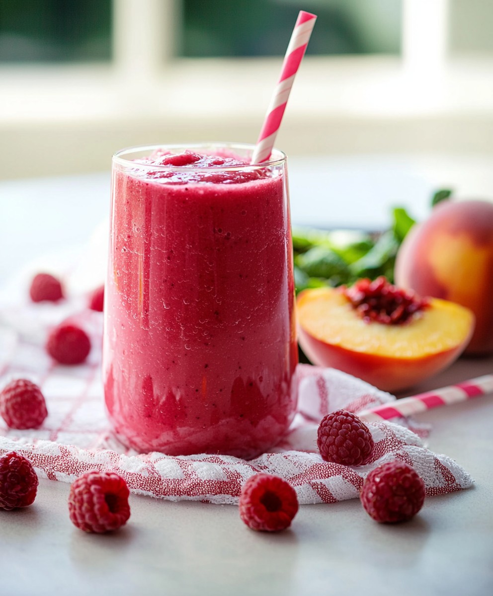 Himbeer Pfirsich Smoothie