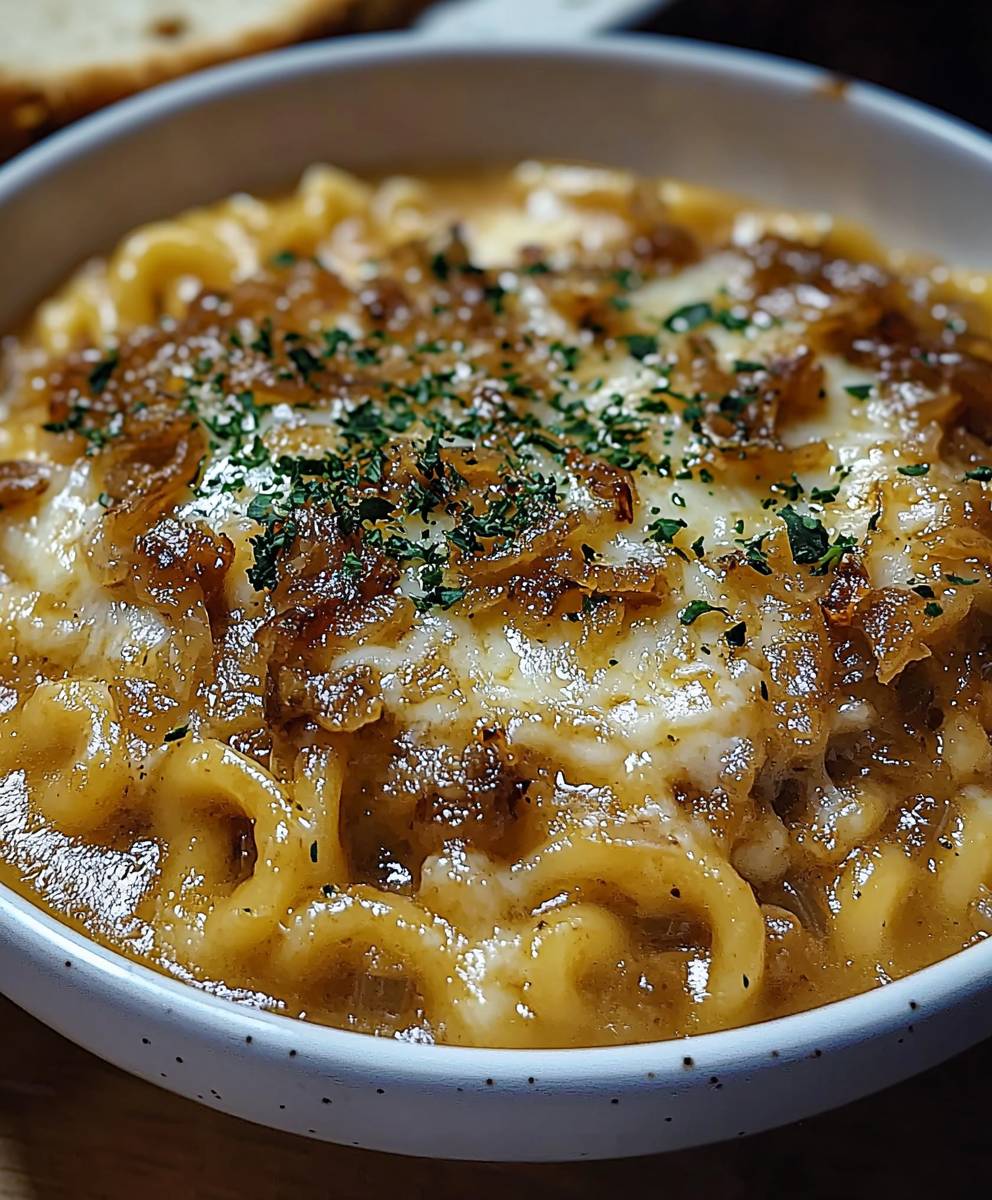 Französische Zwiebelsuppen Pasta