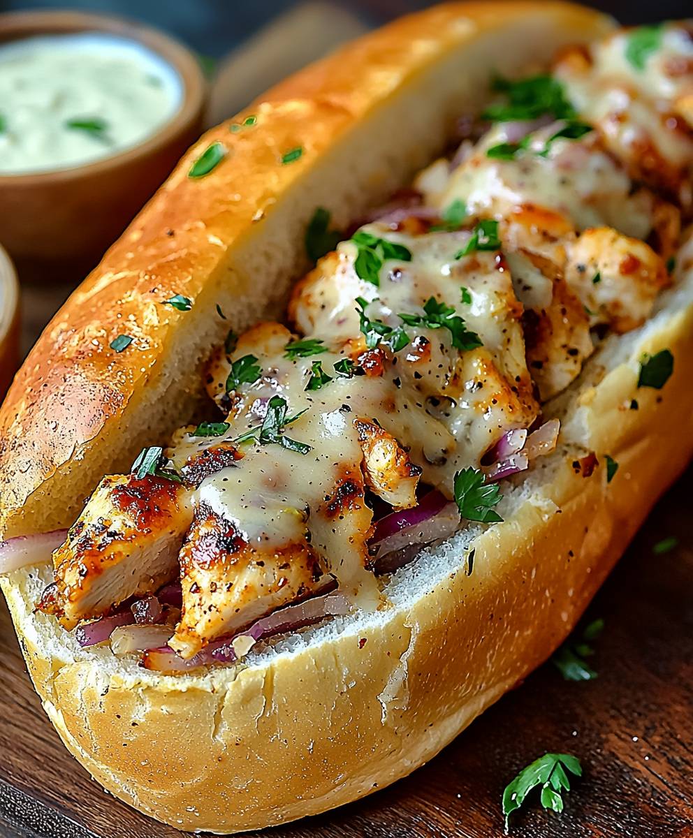 Weiße BBQ Chicken Subs