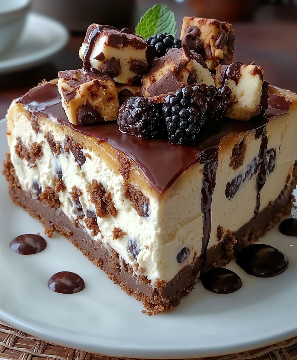Käsekuchen mit Cookie-Teig