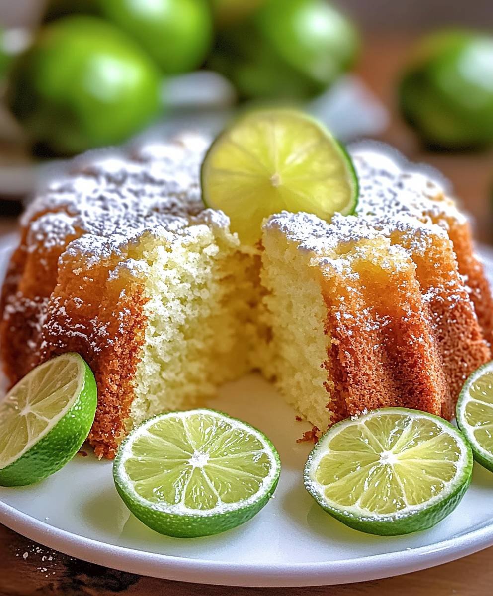 Limetten Rührkuchen backen
