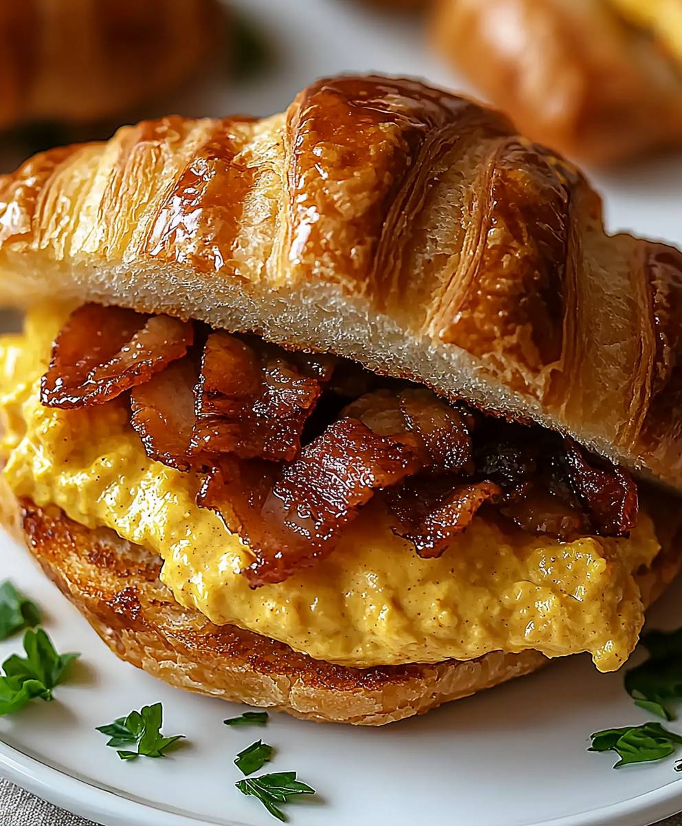Ahorn Senf Croissant Frühstück