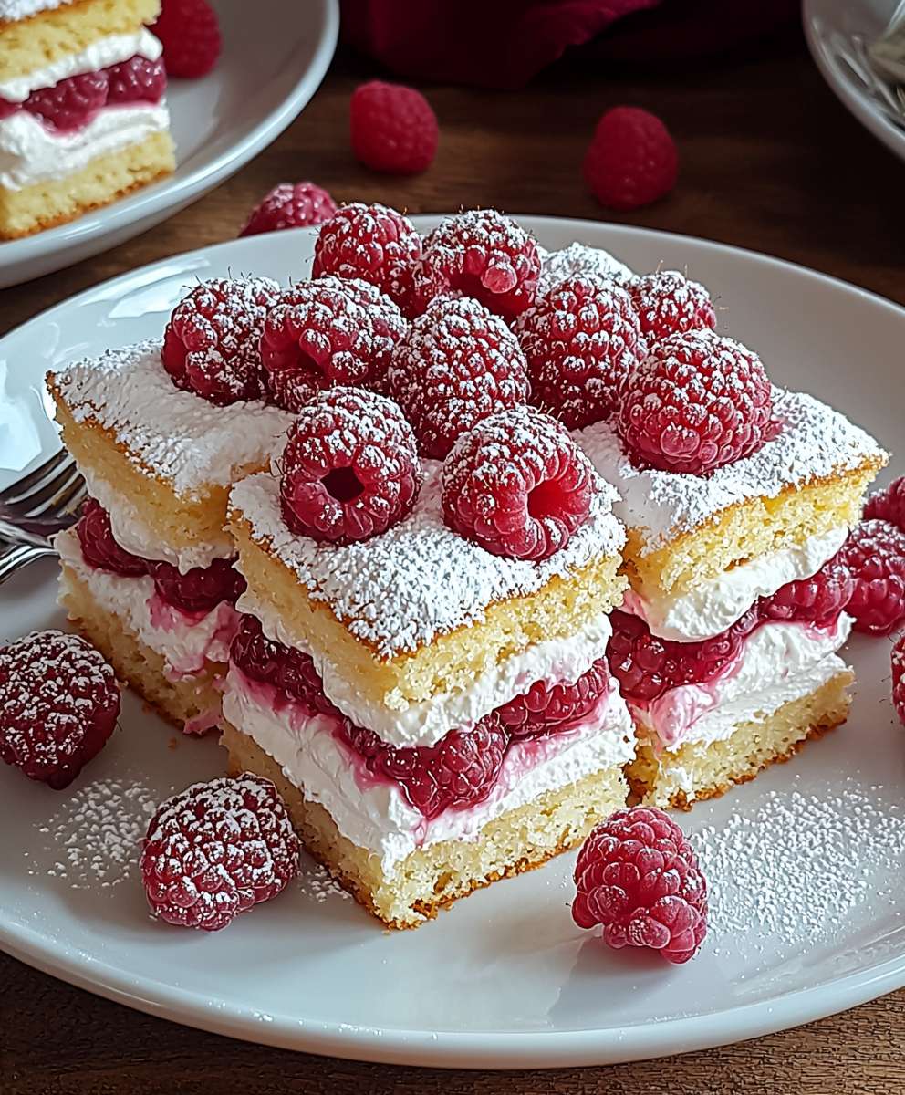 Butterkekskuchen Himbeeren Pudding