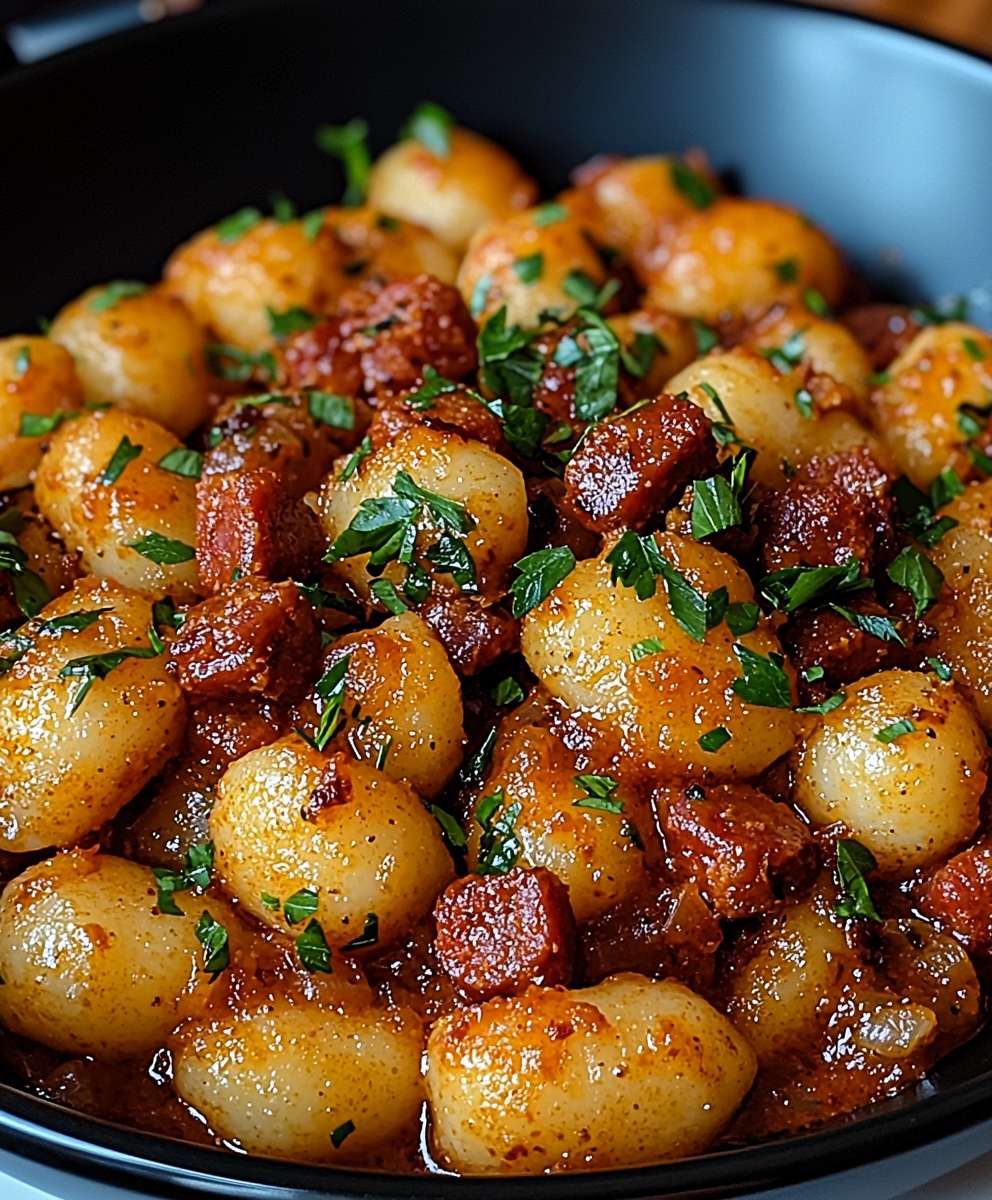 Gnocchi Chorizo Harissa Sauce