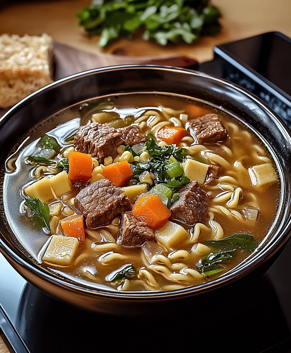 Rindfleisch Nudelsuppe