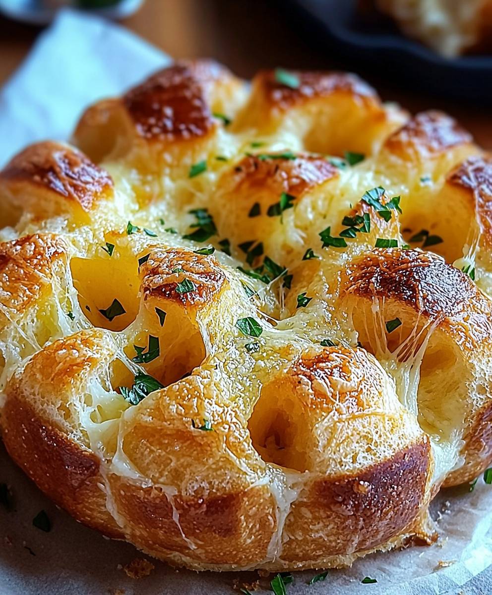 Käse Knoblauch Zupfbrot