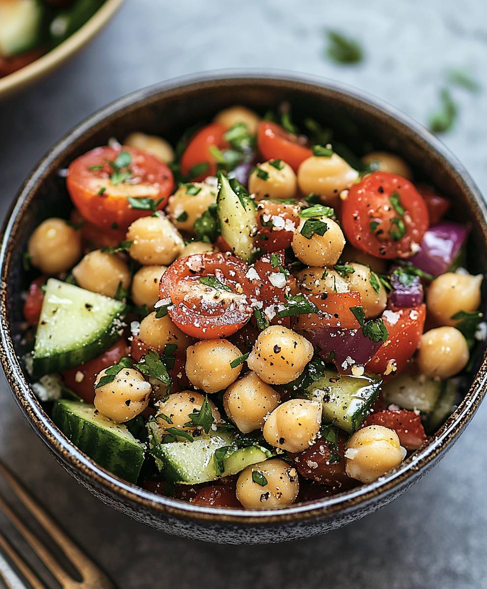 Mediterraner Kichererbsensalat
