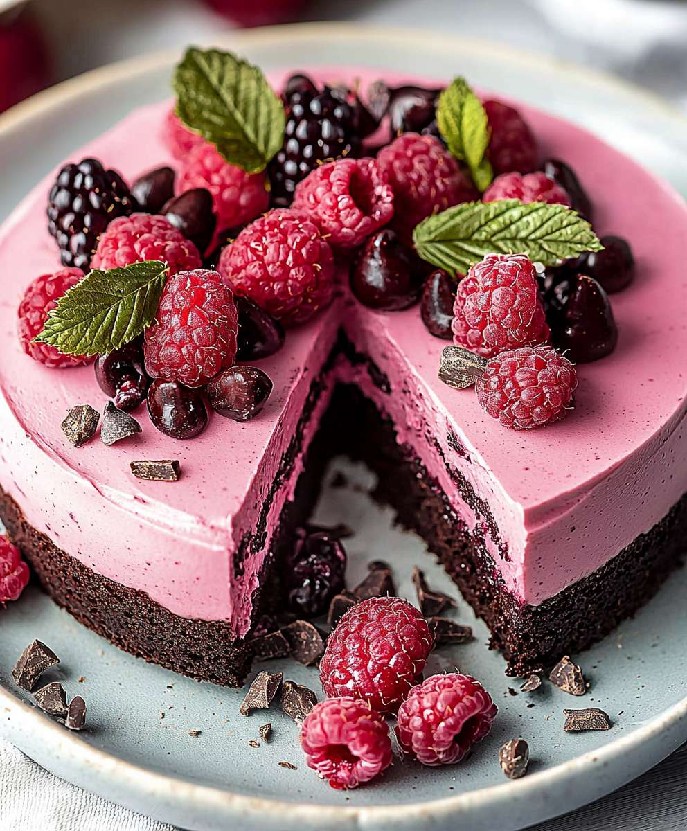 Schoko Himbeer Mousse Kuchen