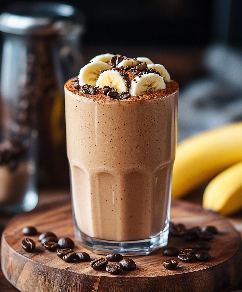 Bananen Protein Kaffee Smoothie