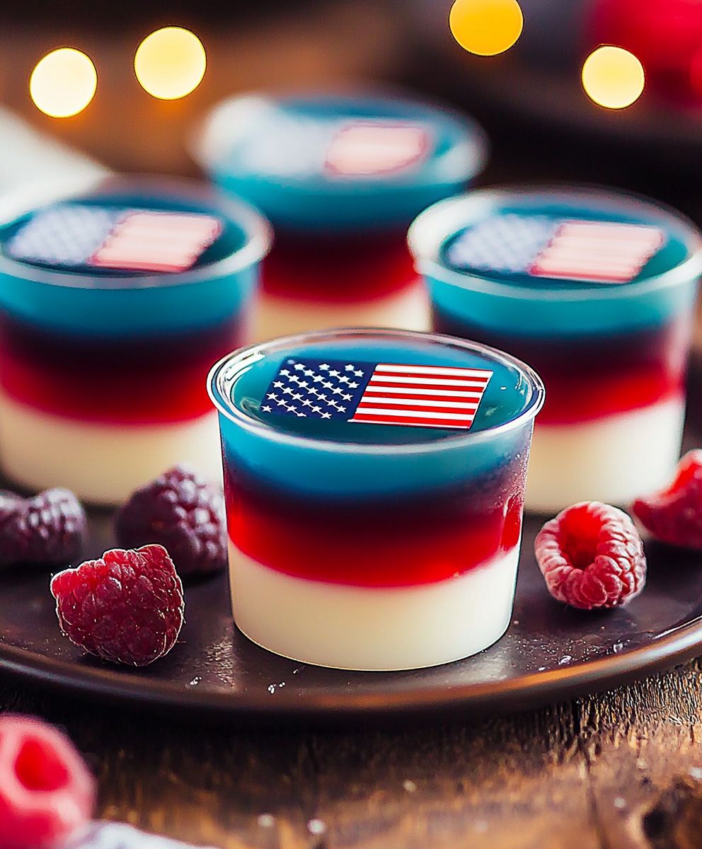 Amerikanische Flagge Jello Shots