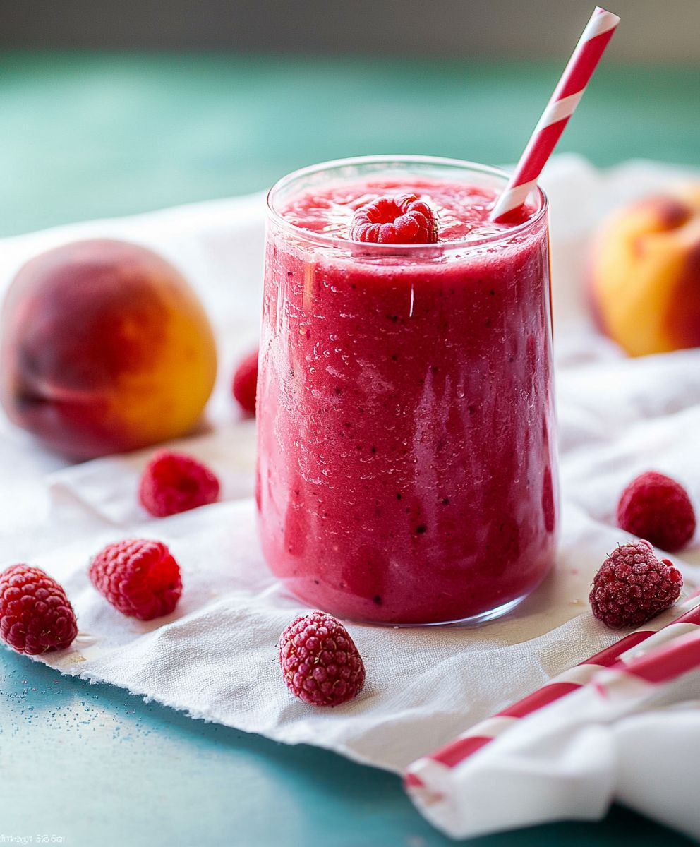 Himbeer Pfirsich Smoothie