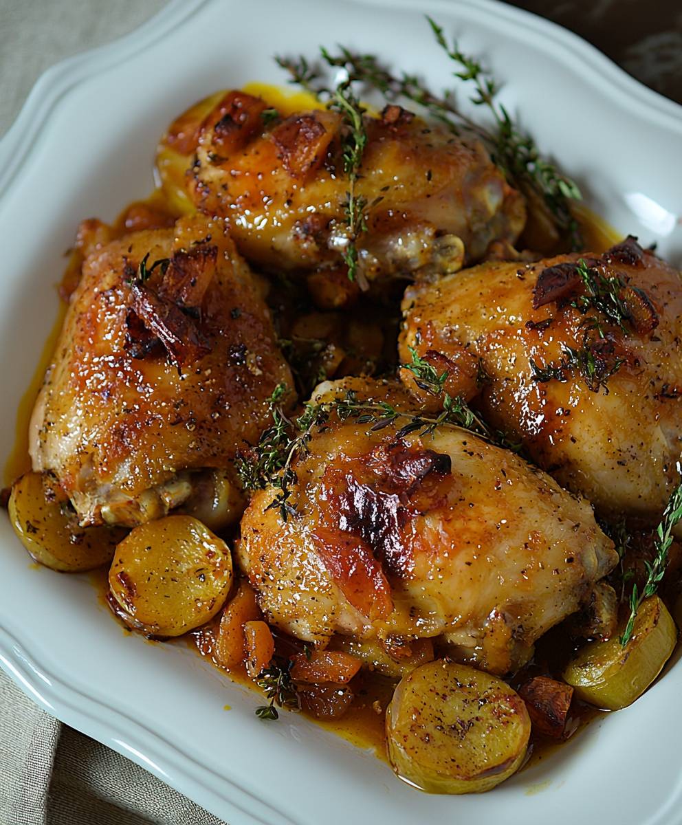 Saftiges gebackenes Hähnchen