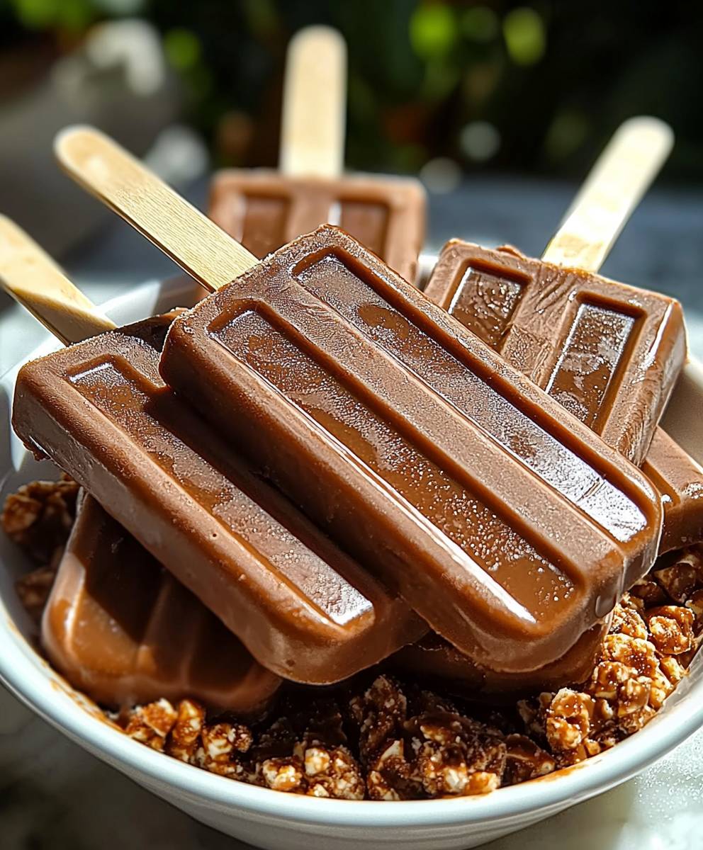 Hausgemachte Eis am Stiel