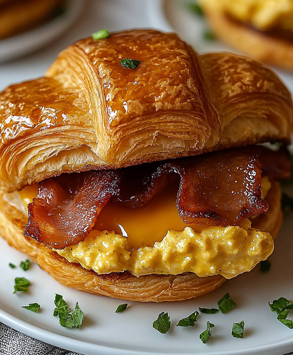 Ahorn Senf Croissant Frühstück