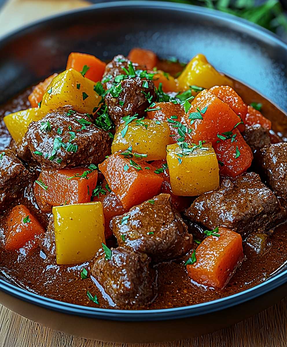 Rindergulasch Paprika Möhren