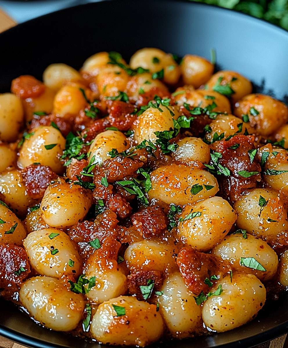 Gnocchi Chorizo Harissa Sauce