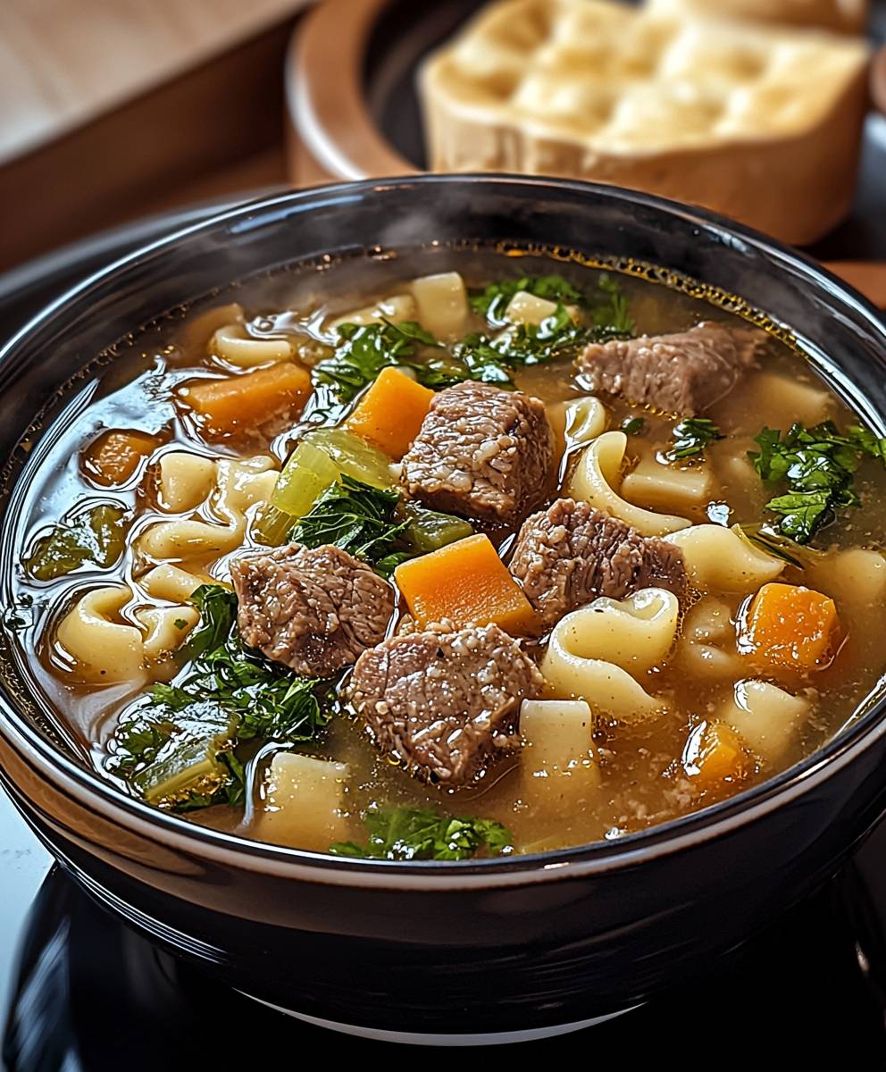 Rindfleisch Nudelsuppe