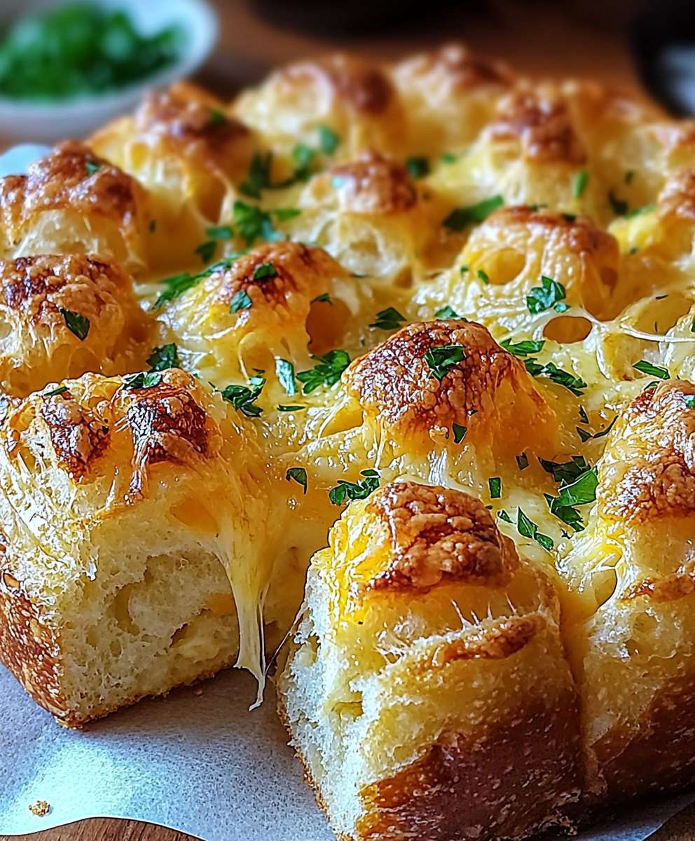Käse Knoblauch Zupfbrot