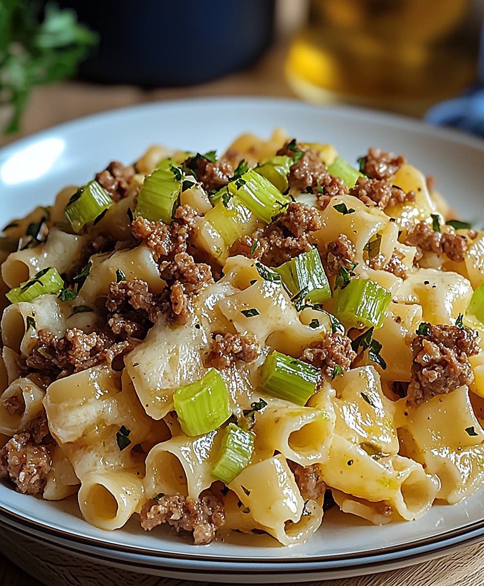 Käse Lauch Pasta Hackfleisch