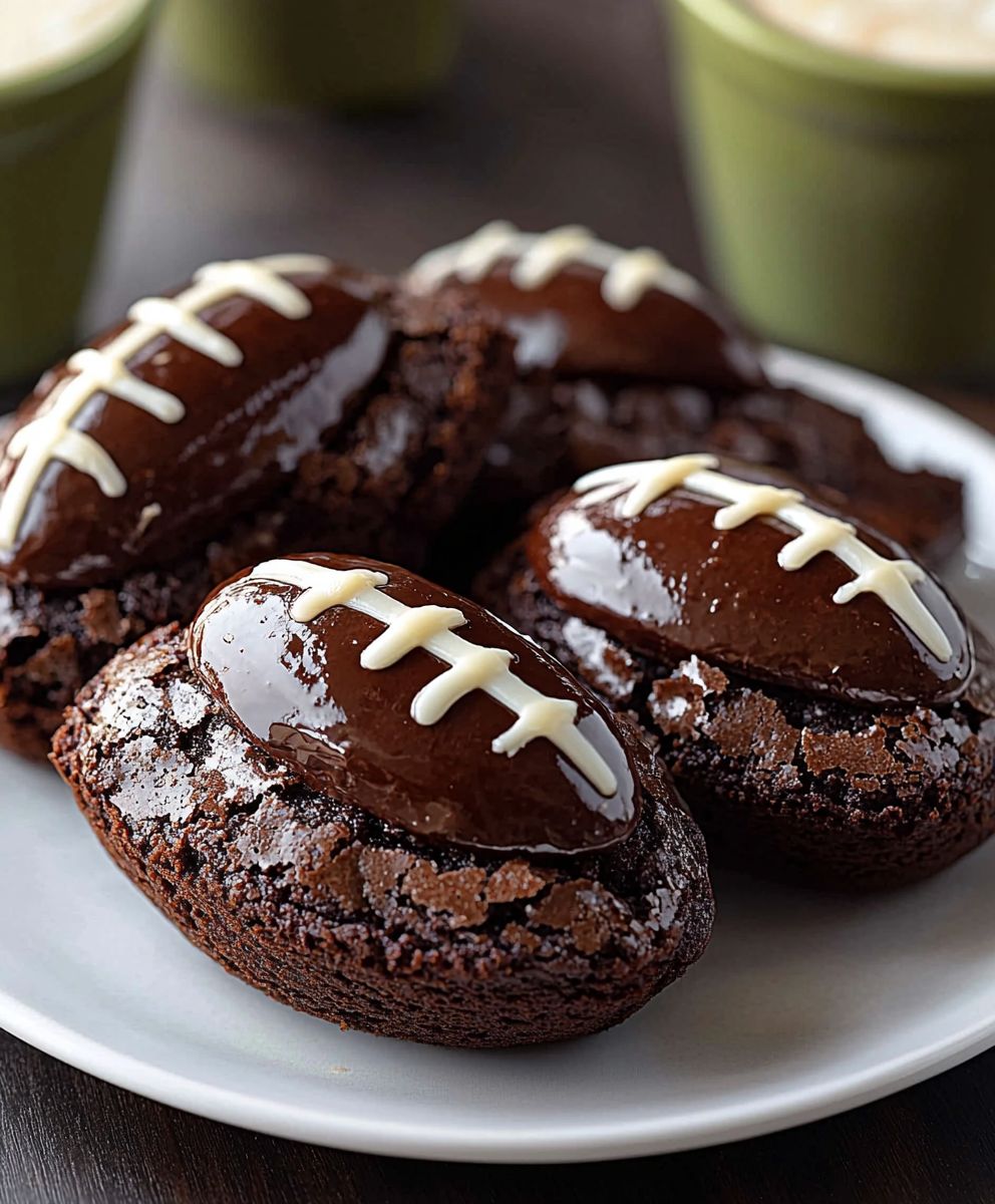 Fudgy Football Brownies