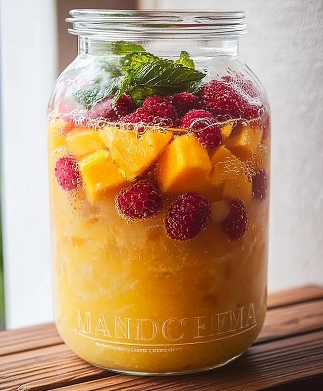 Mango Maracuja Himbeer Bowle