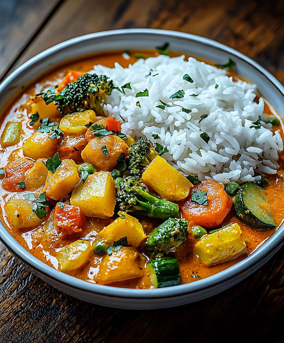 Gemüse Curry mit Reis