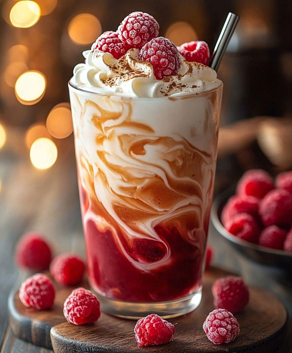 Himbeer Vanille Chai Eisgekühlt