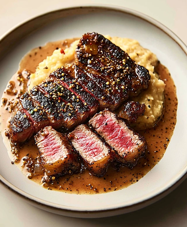Pfeffersteak für Zwei