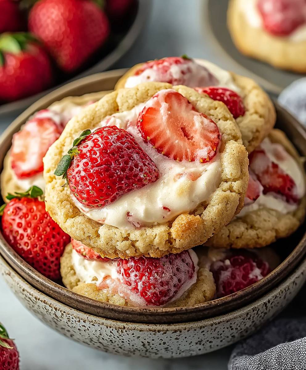 Käsekuchen Erdbeer Kekse