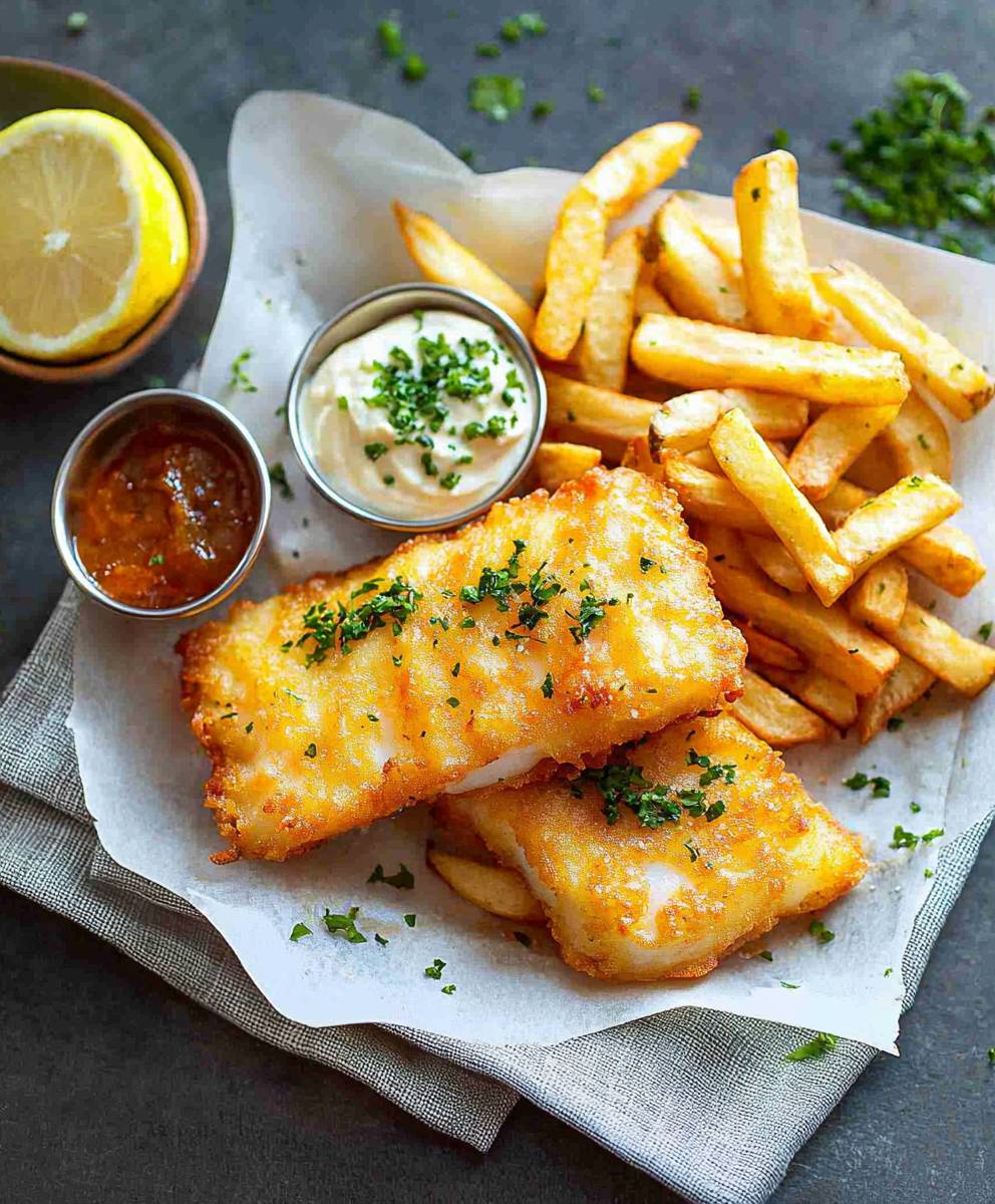 Fisch im Seetangteig