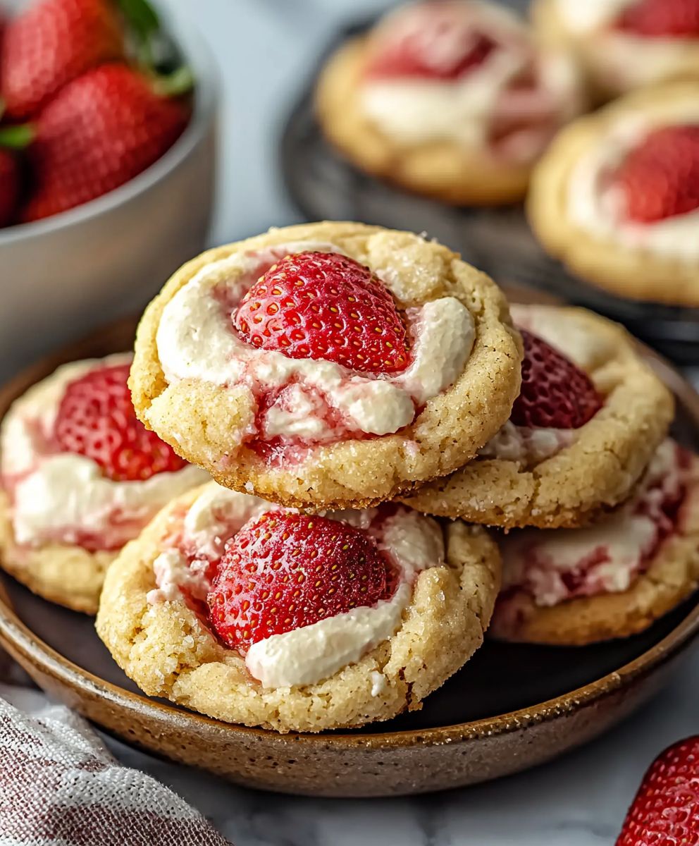 Käsekuchen Erdbeer Kekse