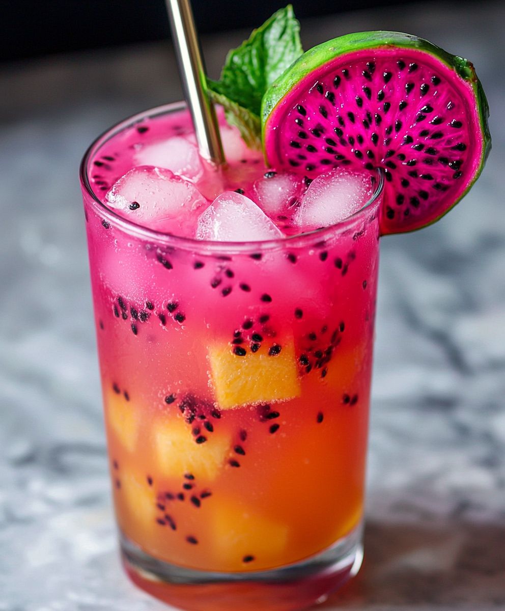 Mango Drachenfrucht Limonade