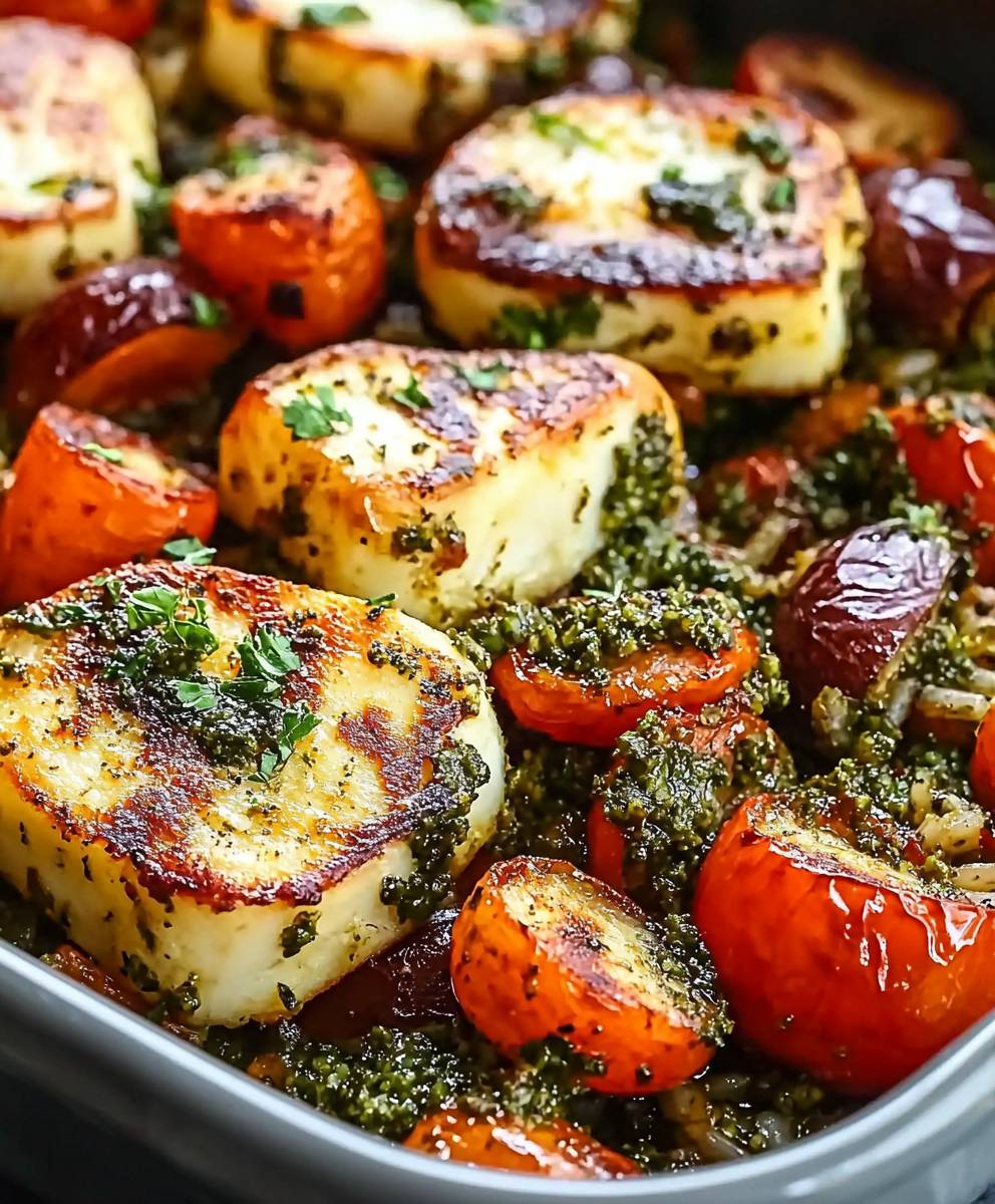 Halloumi Blech mit Gemüse
