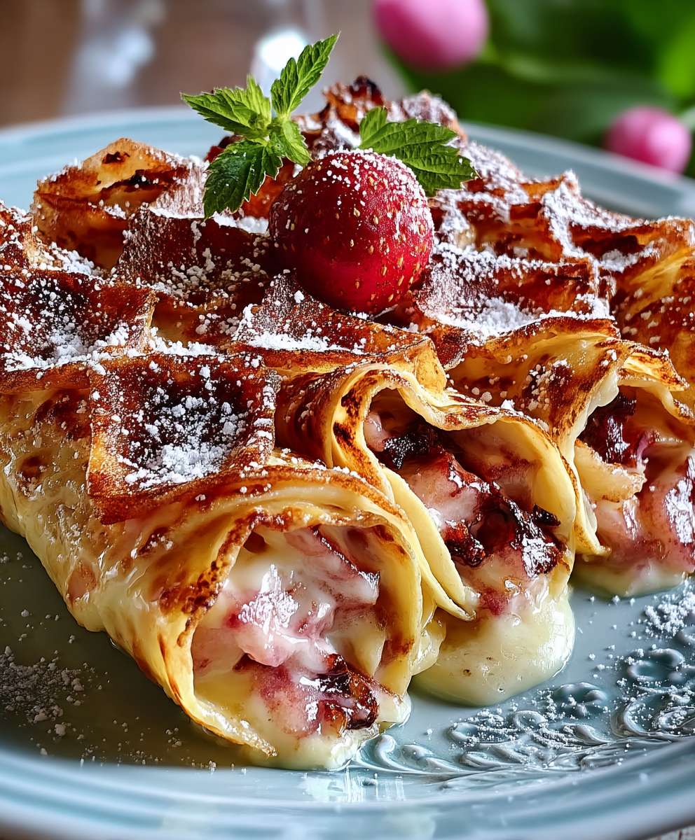 Rhabarber Crêpes Auflauf