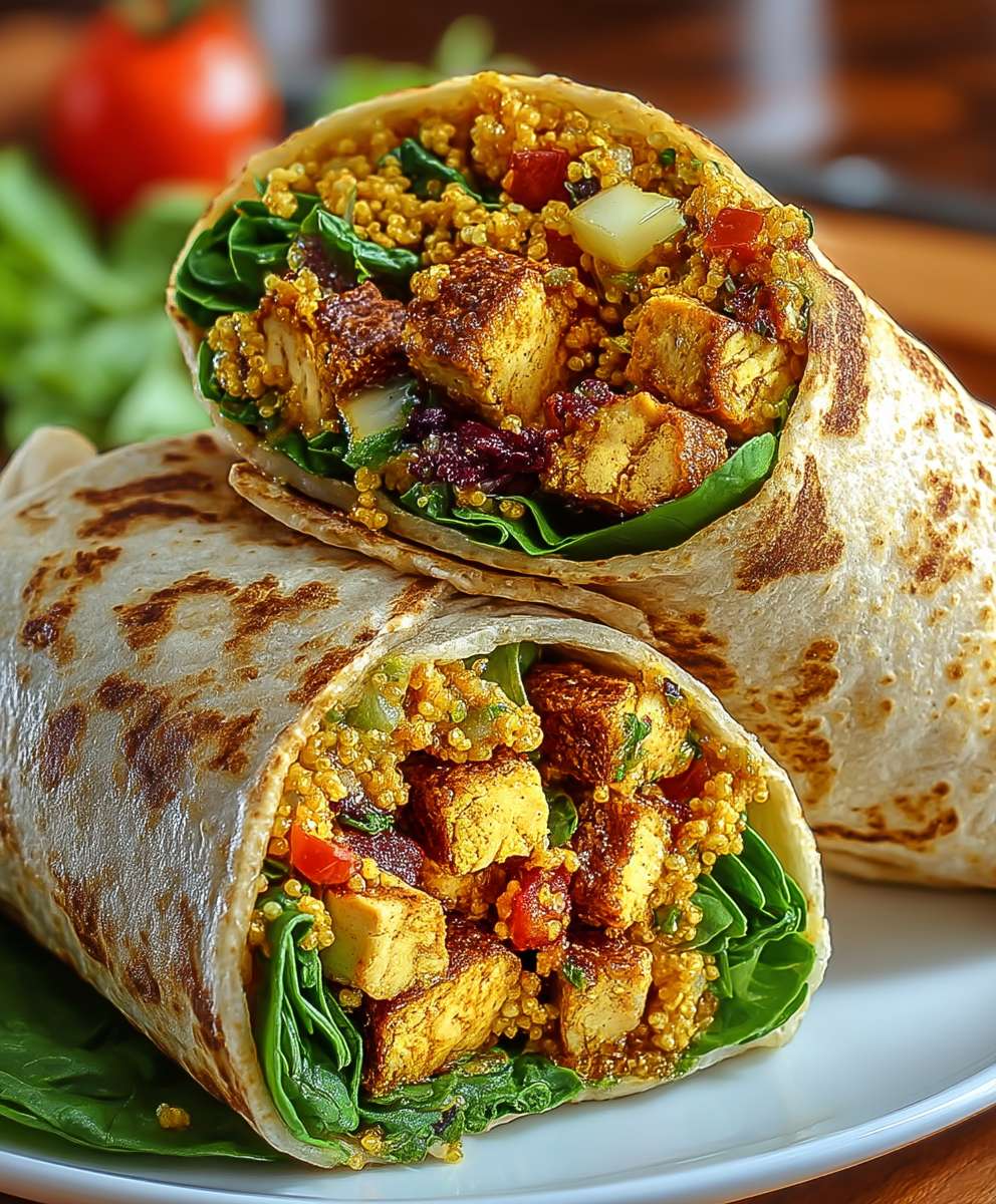 Proteinreiche Tempeh Wraps